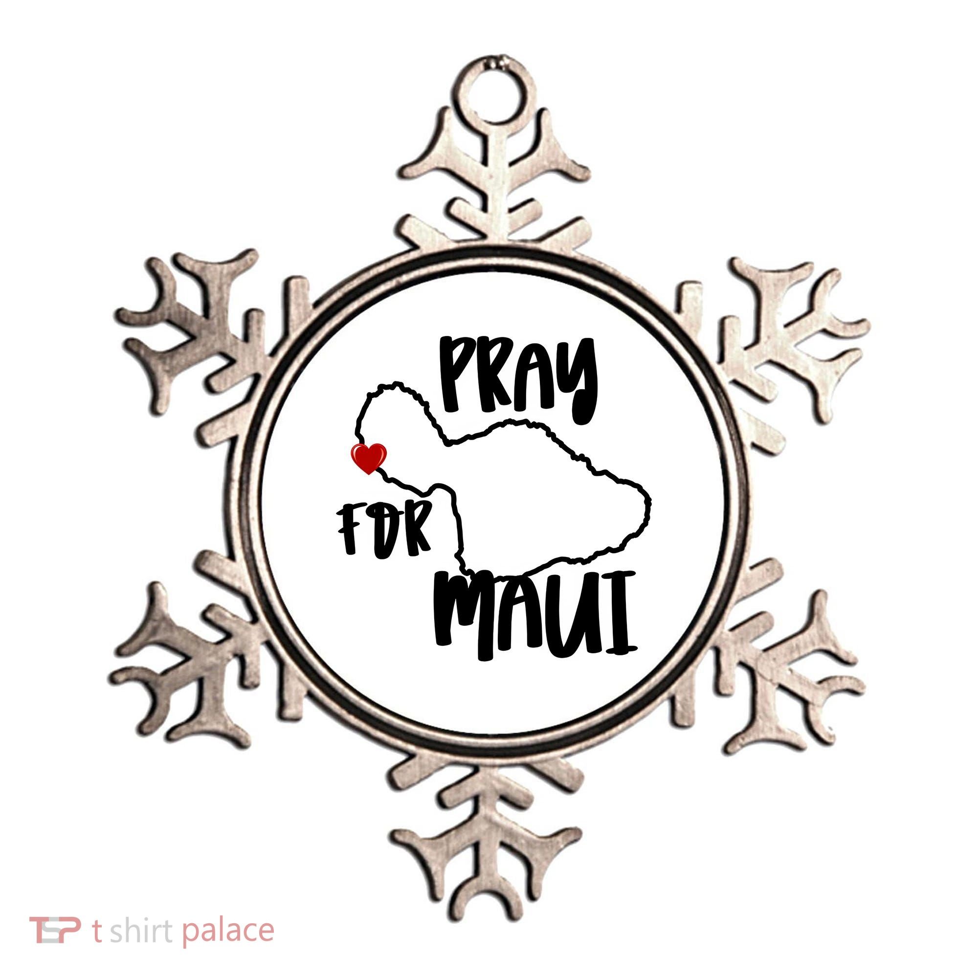 Pray For Maui Hawaii Strong Maui Wildfire Support Men Women Ornament