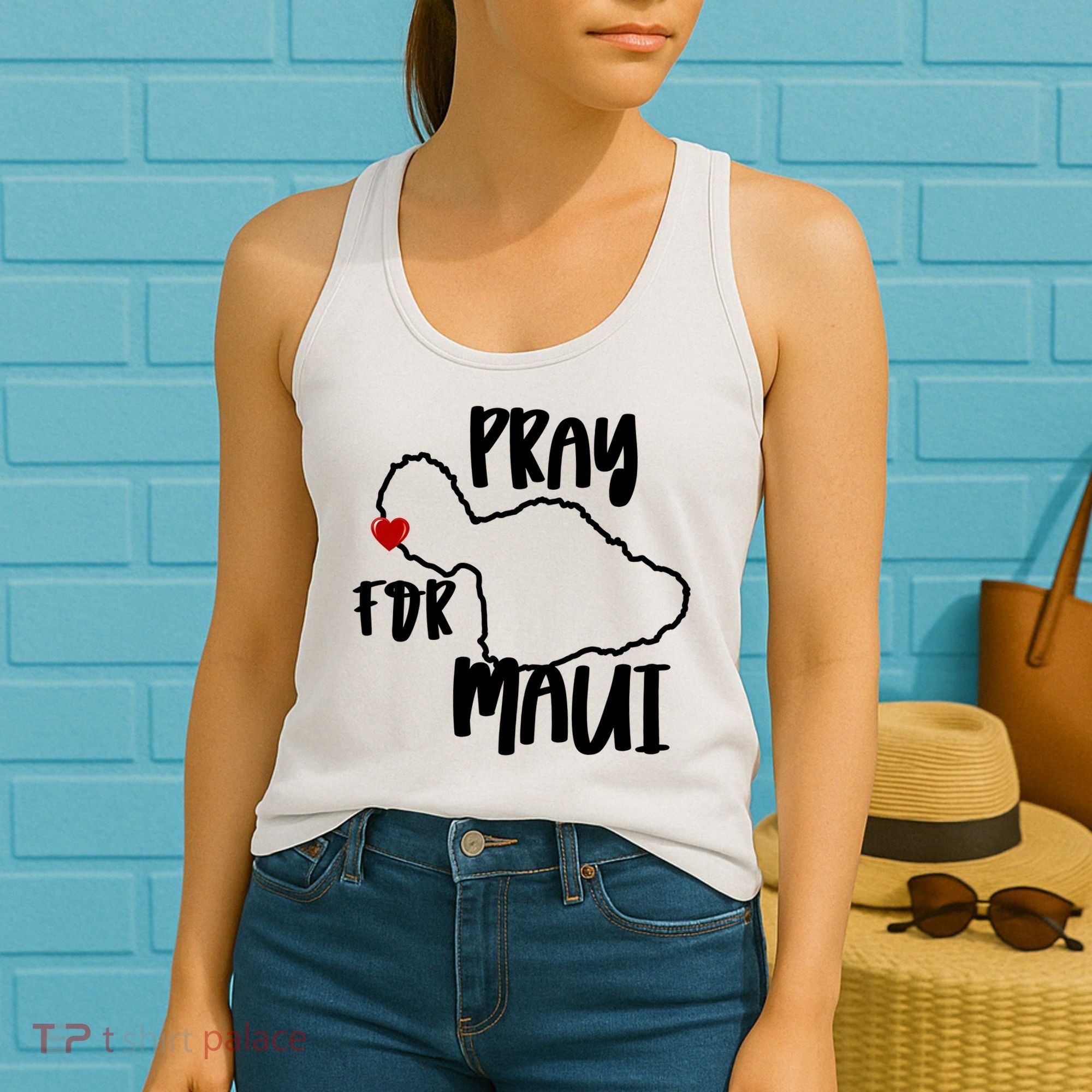 Pray For Maui Hawaii Strong Maui Wildfire Support Men Women Women's Tank Top