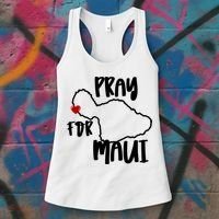 Pray For Maui Hawaii Strong Maui Wildfire Support Men Women Women's Tank Top thumb 3