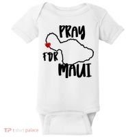 Pray For Maui Hawaii Strong Maui Wildfire Support Men Women Baby Bodysuit thumb 0