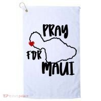 Pray For Maui Hawaii Strong Maui Wildfire Support Men Women Golf Towel thumb 0