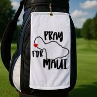 Pray For Maui Hawaii Strong Maui Wildfire Support Men Women Golf Towel thumb 2