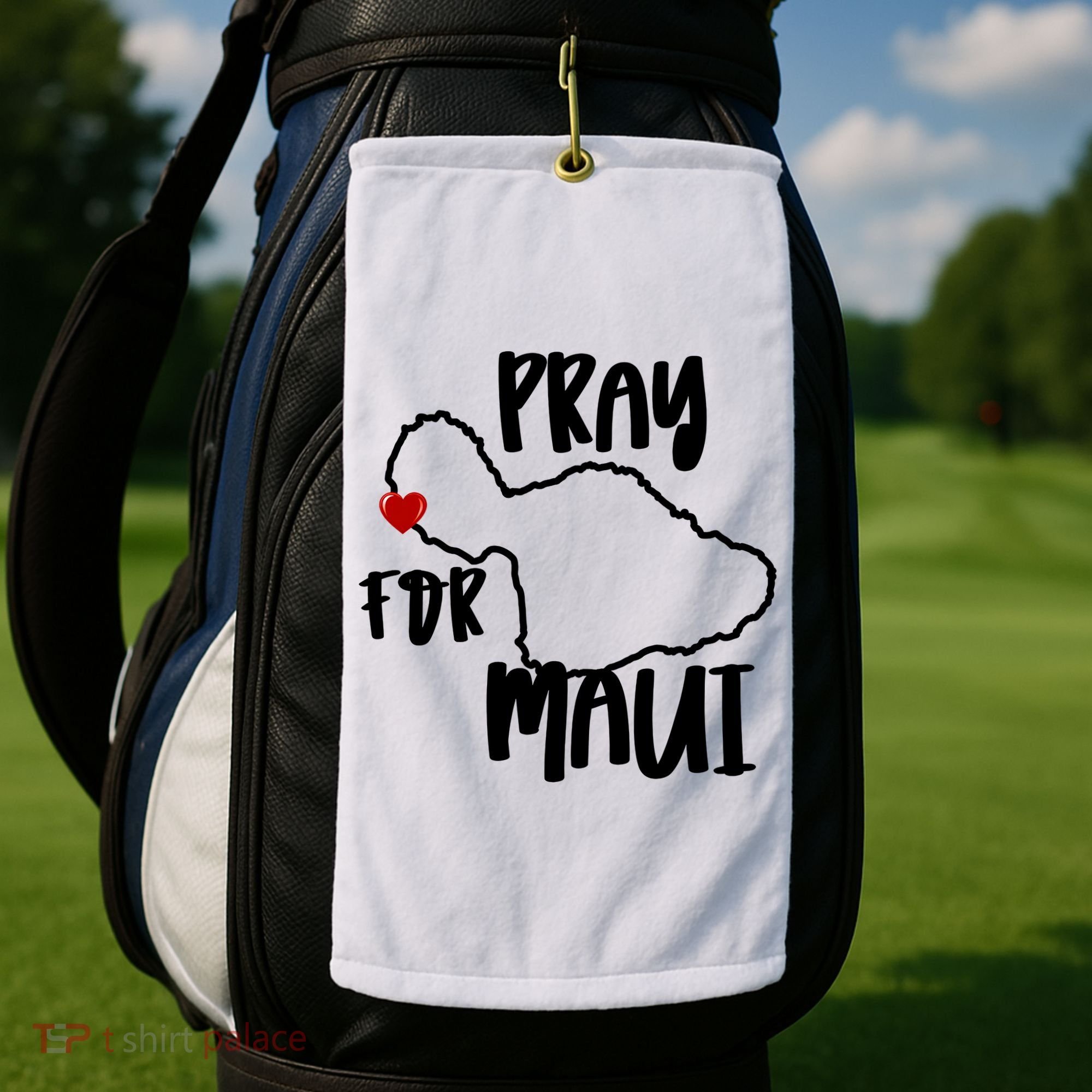 Pray For Maui Hawaii Strong Maui Wildfire Support Men Women Golf Towel