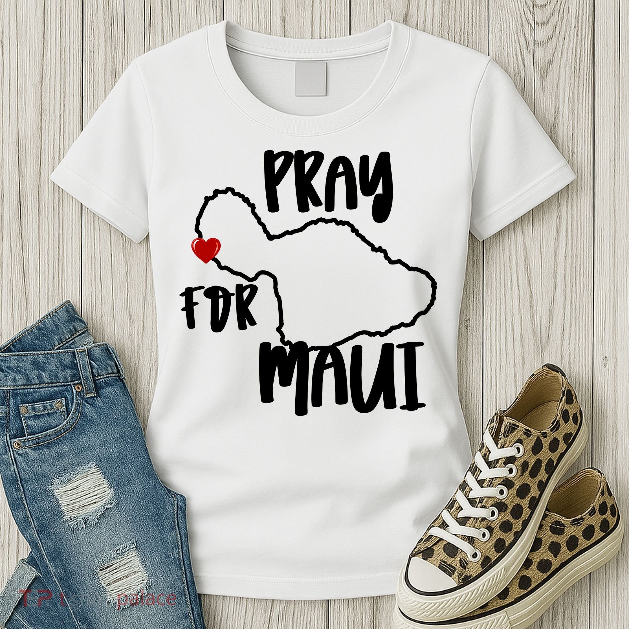 Pray For Maui Hawaii Strong Maui Wildfire Support Men Women Women's T-Shirt