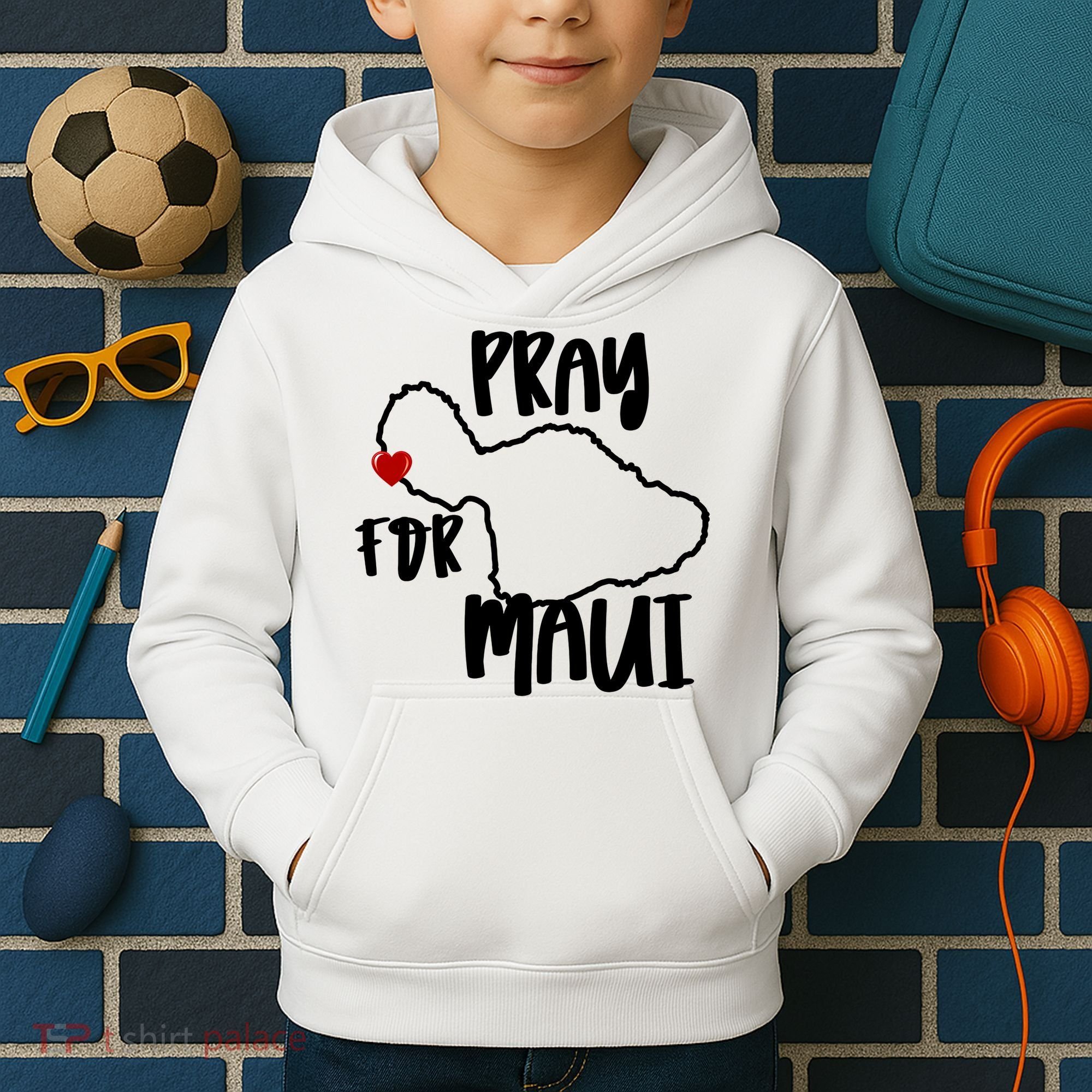 Pray For Maui Hawaii Strong Maui Wildfire Support Men Women Kids Hoodie