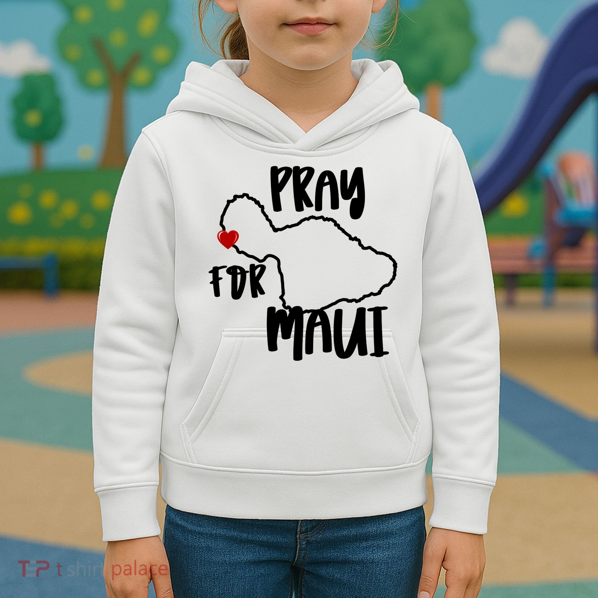 Pray For Maui Hawaii Strong Maui Wildfire Support Men Women Kids Hoodie