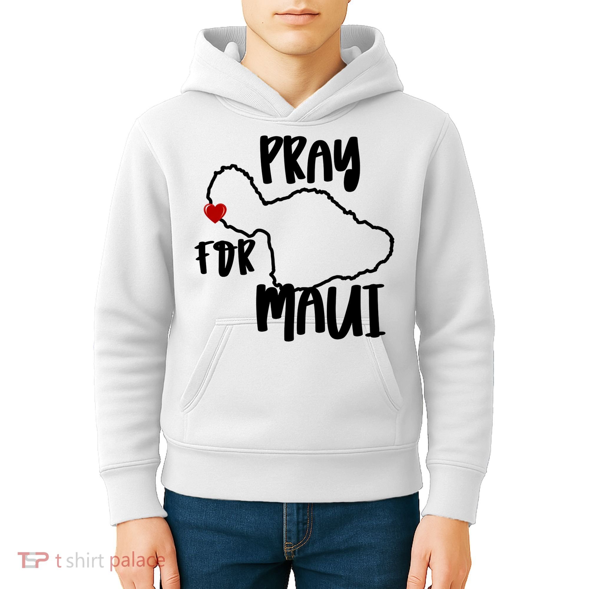 Pray For Maui Hawaii Strong Maui Wildfire Support Men Women Kids Hoodie