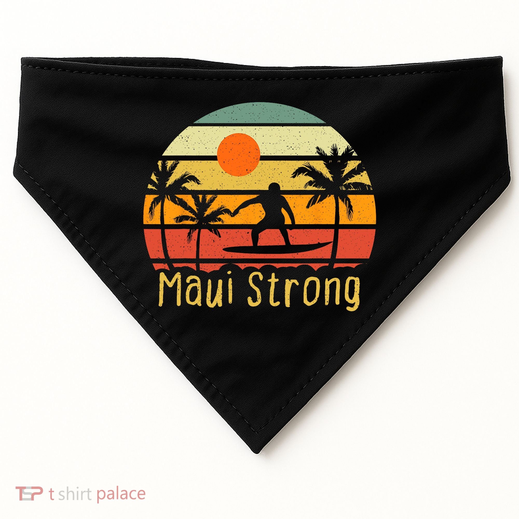 Pray For Maui Hawaii Strong Maui USA-Made Doggie Bandana