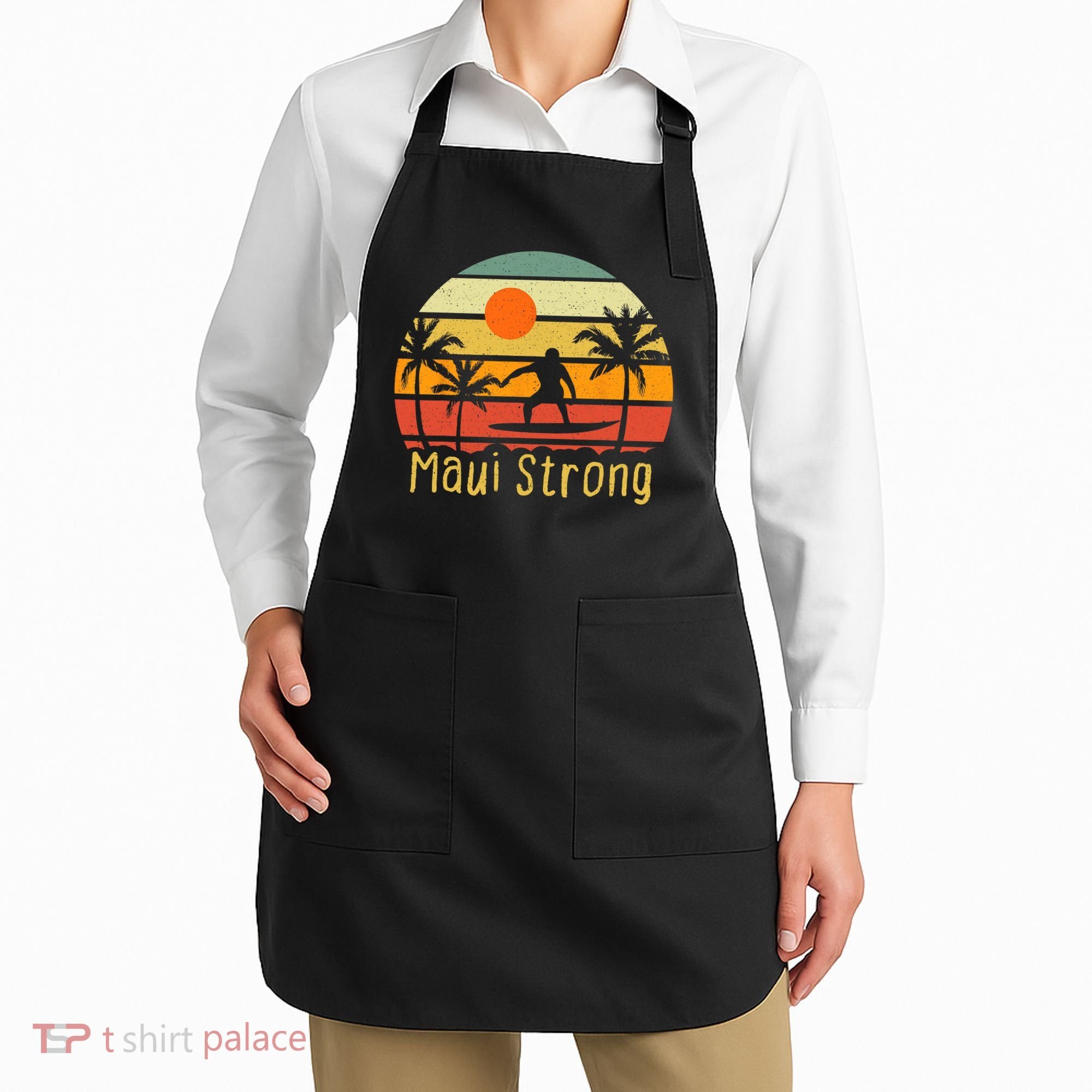 Pray For Maui Hawaii Strong Maui Apron