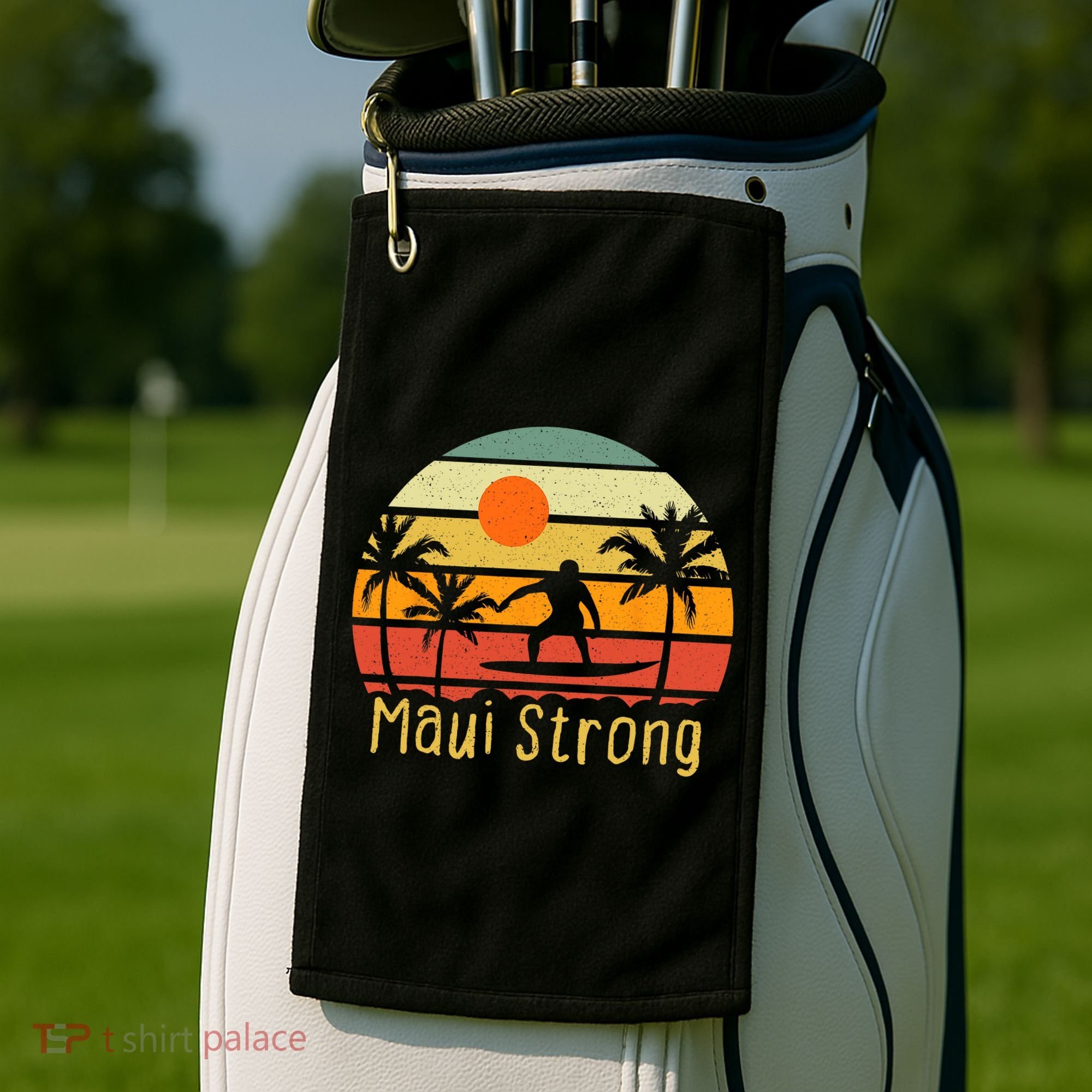 Pray For Maui Hawaii Strong Maui Golf Towel