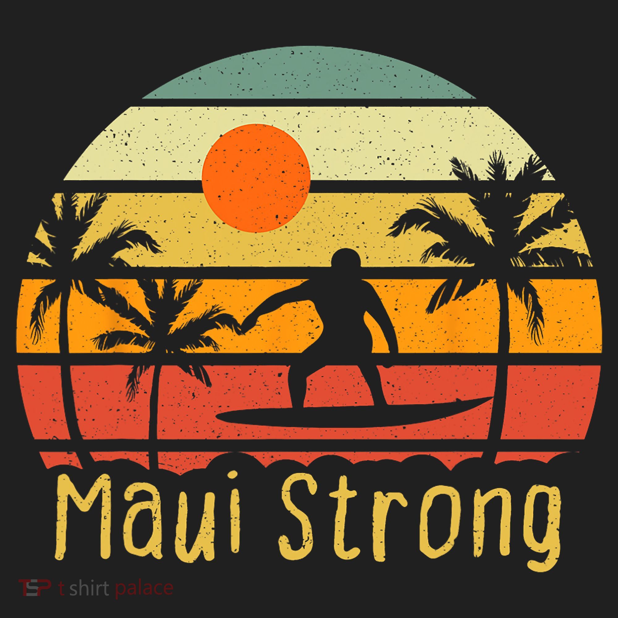 Pray For Maui Hawaii Strong Maui Golf Towel