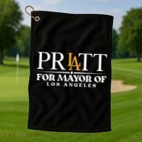 Pratt For Mayor Of Los Angelas LA Pride Golf Towel thumb 1