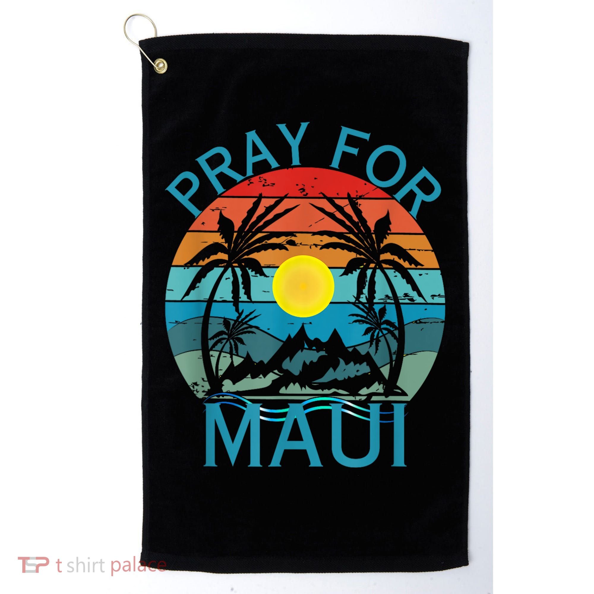 Pray For Maui Hawaii Strong Golf Towel