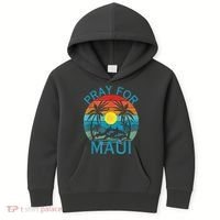 Pray For Maui Hawaii Strong Kids Hoodie thumb 0