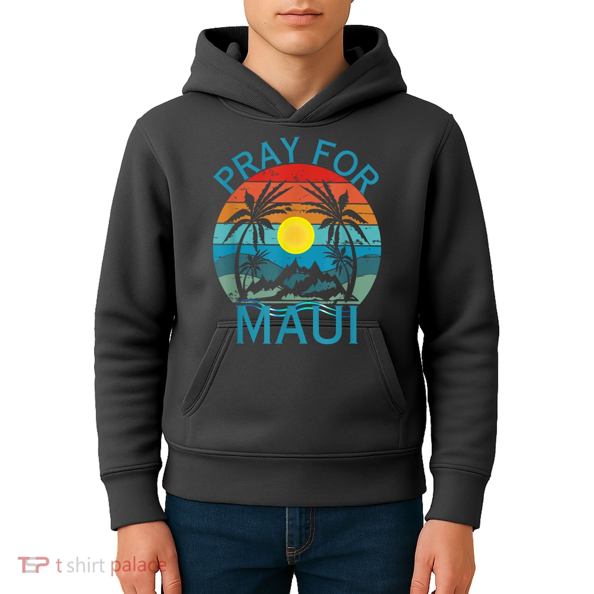 Pray For Maui Hawaii Strong Kids Hoodie
