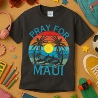 Pray For Maui Hawaii Strong Kids T-Shirt thumb 3