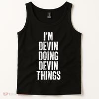 Personalized First Name I'm Devin Doing Devin Things  Tank Top thumb 2