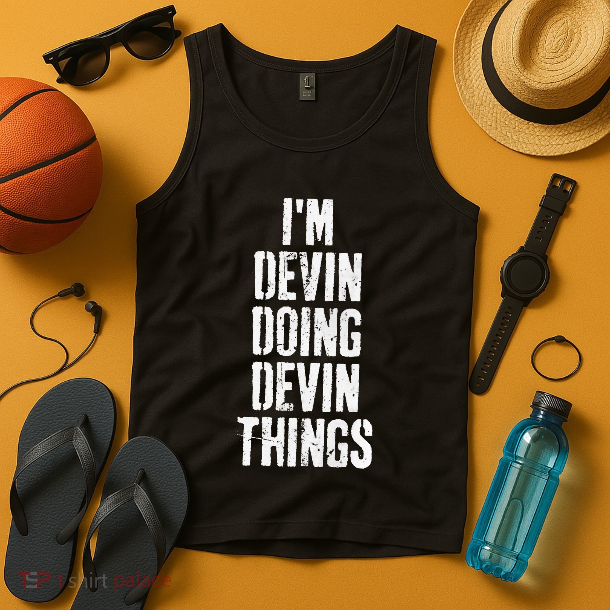 Personalized First Name I'm Devin Doing Devin Things  Tank Top