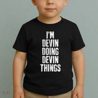 Personalized First Name I'm Devin Doing Devin Things  Toddler T-Shirt thumb 2