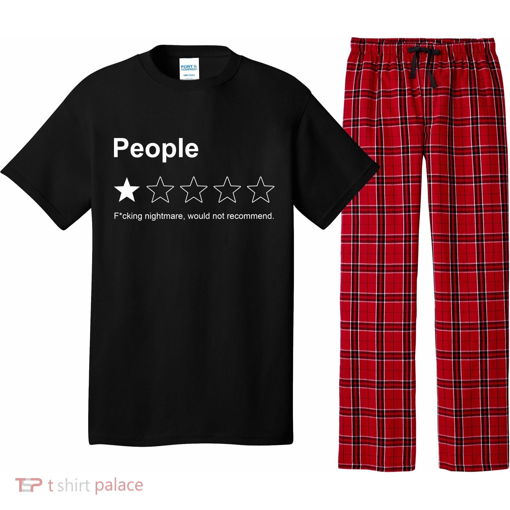 People F*cking Nightmare Would Not Recommend Funny Star Pajama Set