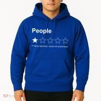 People F*cking Nightmare Would Not Recommend Funny Star Hoodie thumb 2