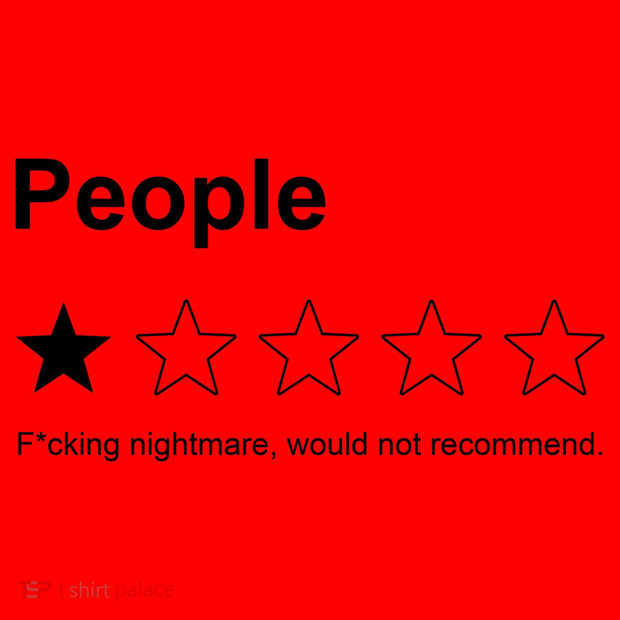 People F*cking Nightmare Would Not Recommend Funny Star Santa Hat