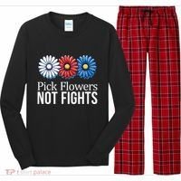 Pick Flowers Not Fights Long Sleeve Pajama Set thumb 0