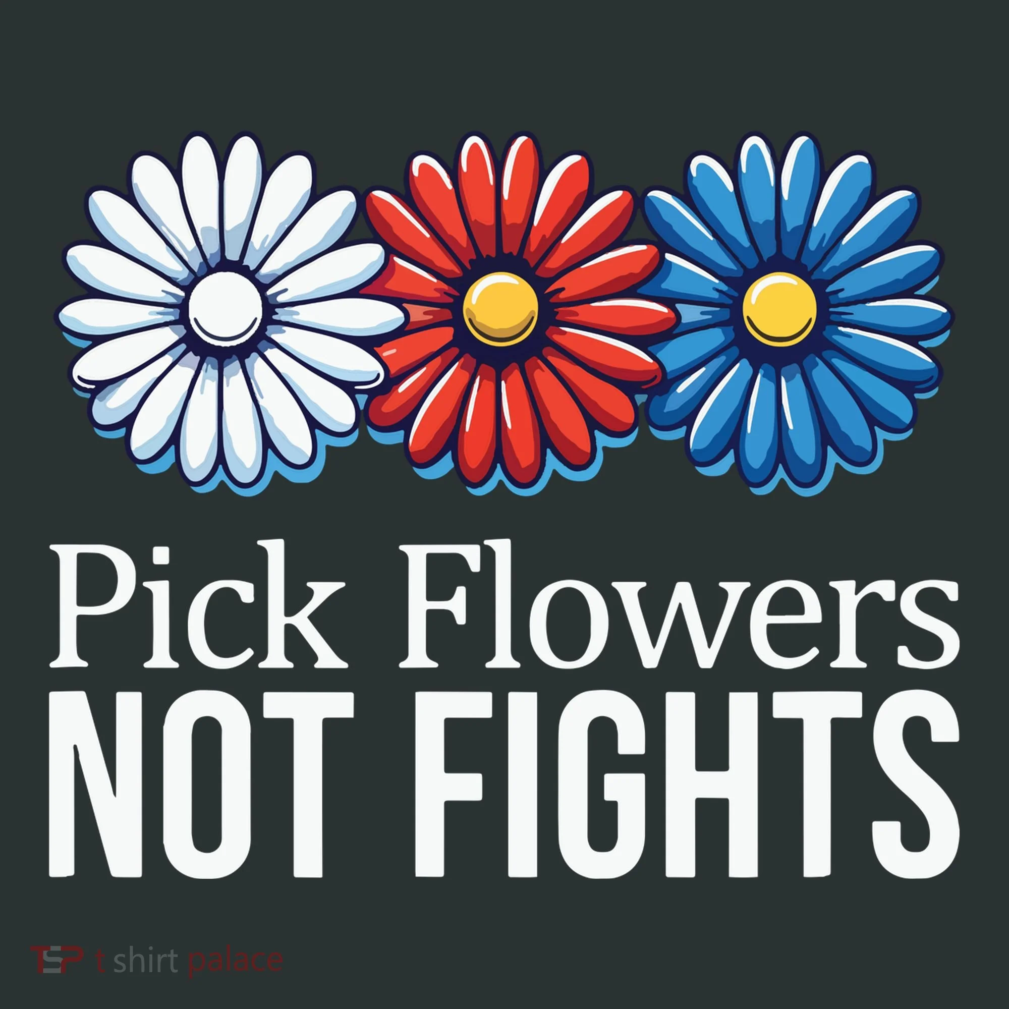 Pick Flowers Not Fights Women's T-Shirt