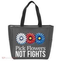 Pick Flowers Not Fights Tote Bag thumb 0