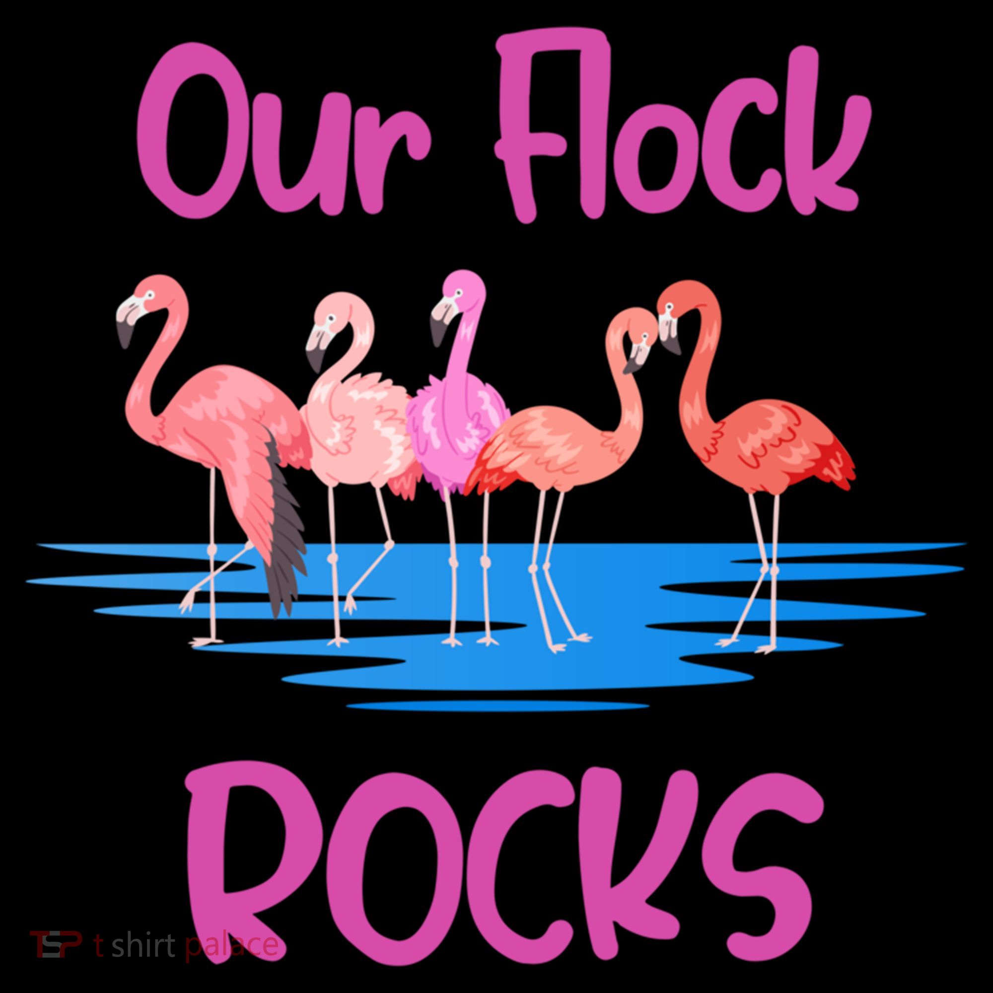 Pink Flamingo Our Flock Rocks Family Group Vacation Gift Coffee Mug