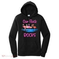 Pink Flamingo Our Flock Rocks Family Group Vacation Gift Women's Hoodie thumb 0