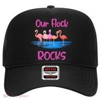 Pink Flamingo Our Flock Rocks Family Group Vacation Gift Hat thumb 0