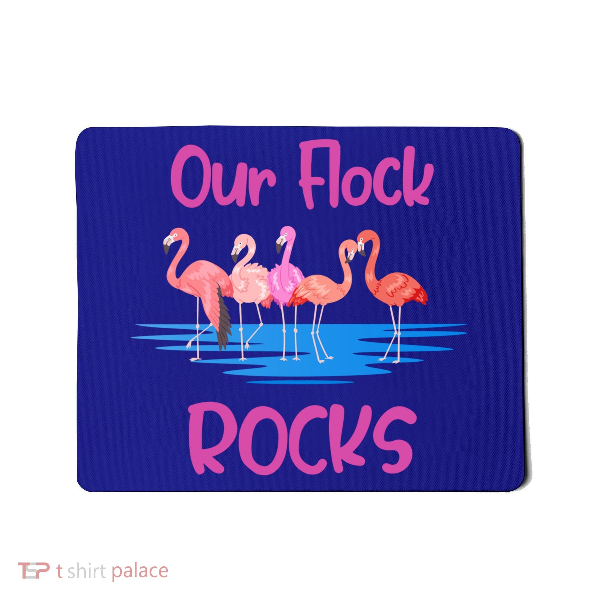 Pink Flamingo Our Flock Rocks Family Group Vacation Gift Mousepad