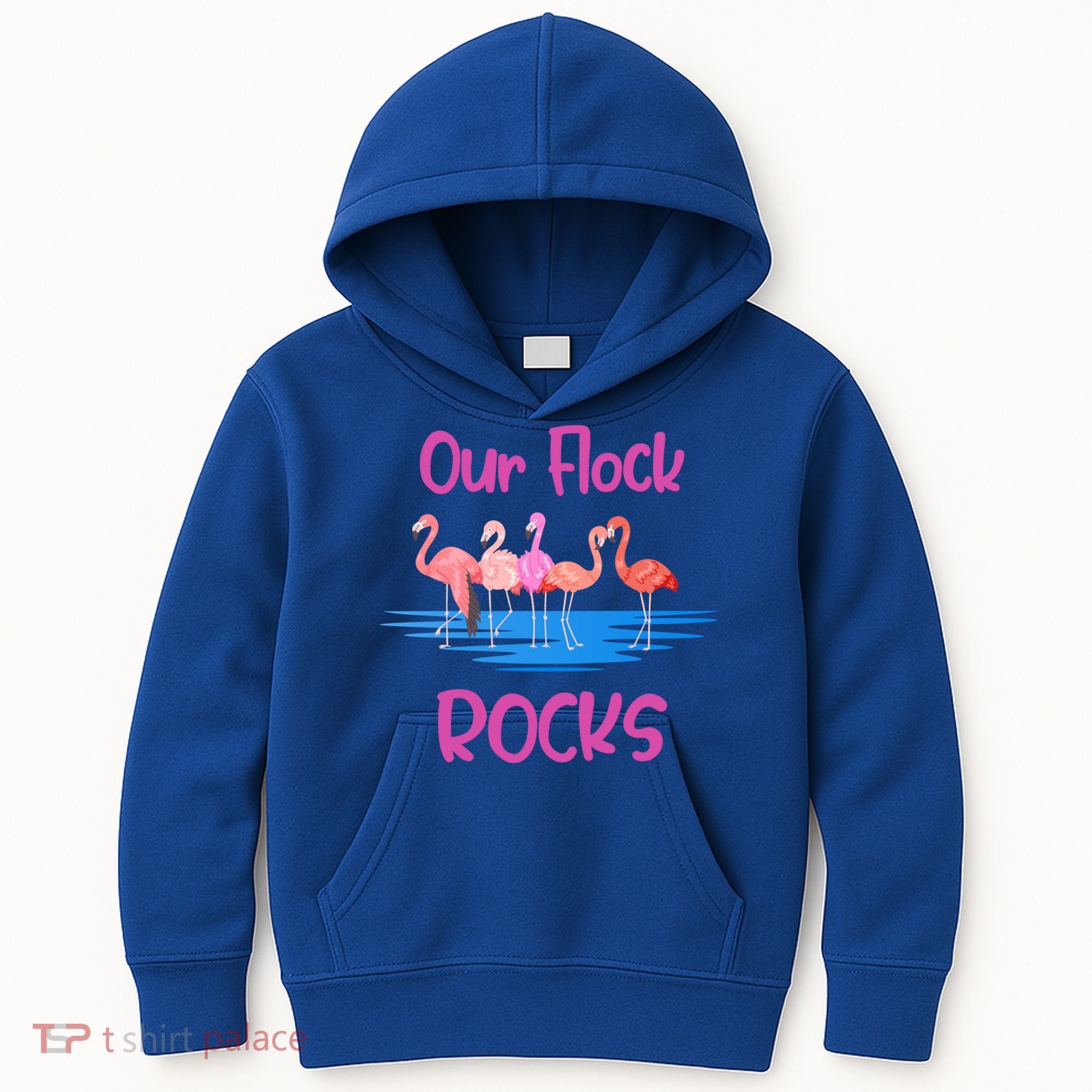 Pink Flamingo Our Flock Rocks Family Group Vacation Gift Kids Hoodie