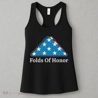 Patriotic Folds Of Honor Fallen Military First Responders Women's Tank Top thumb 3