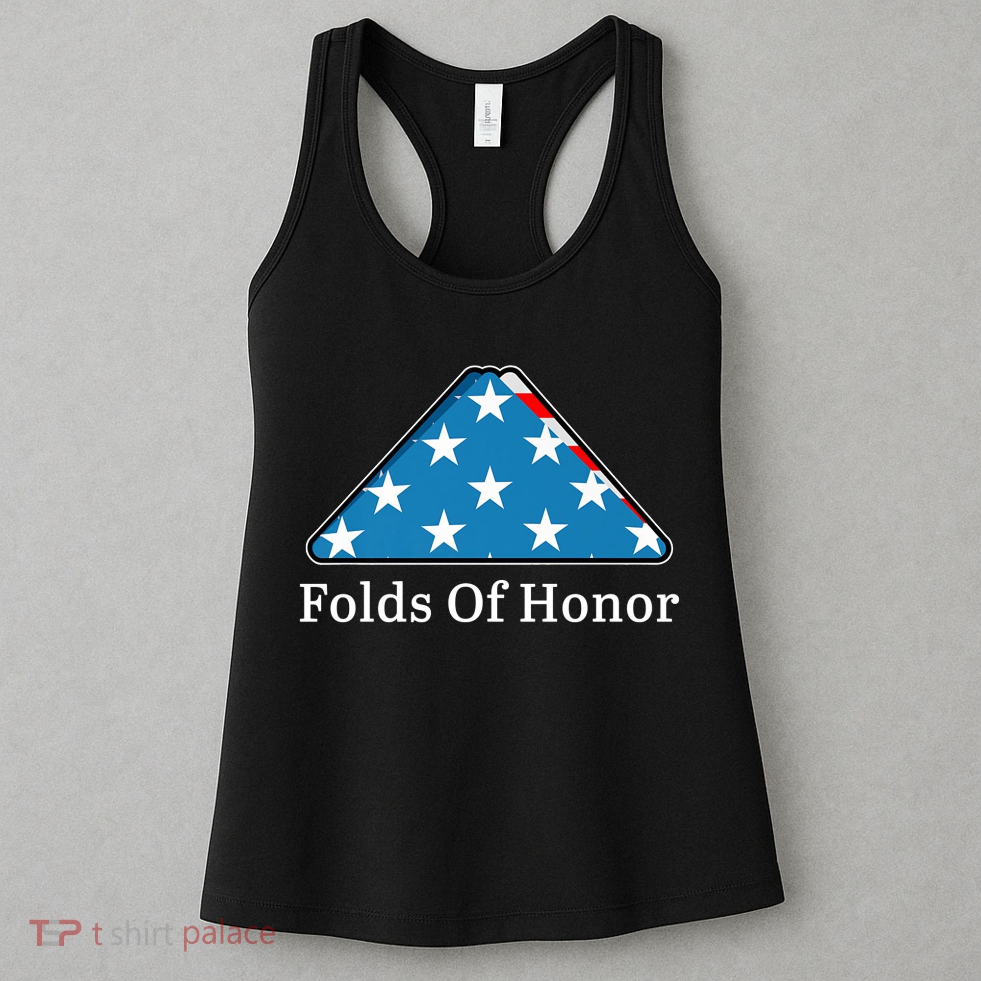 Patriotic Folds Of Honor Fallen Military First Responders Women's Tank Top