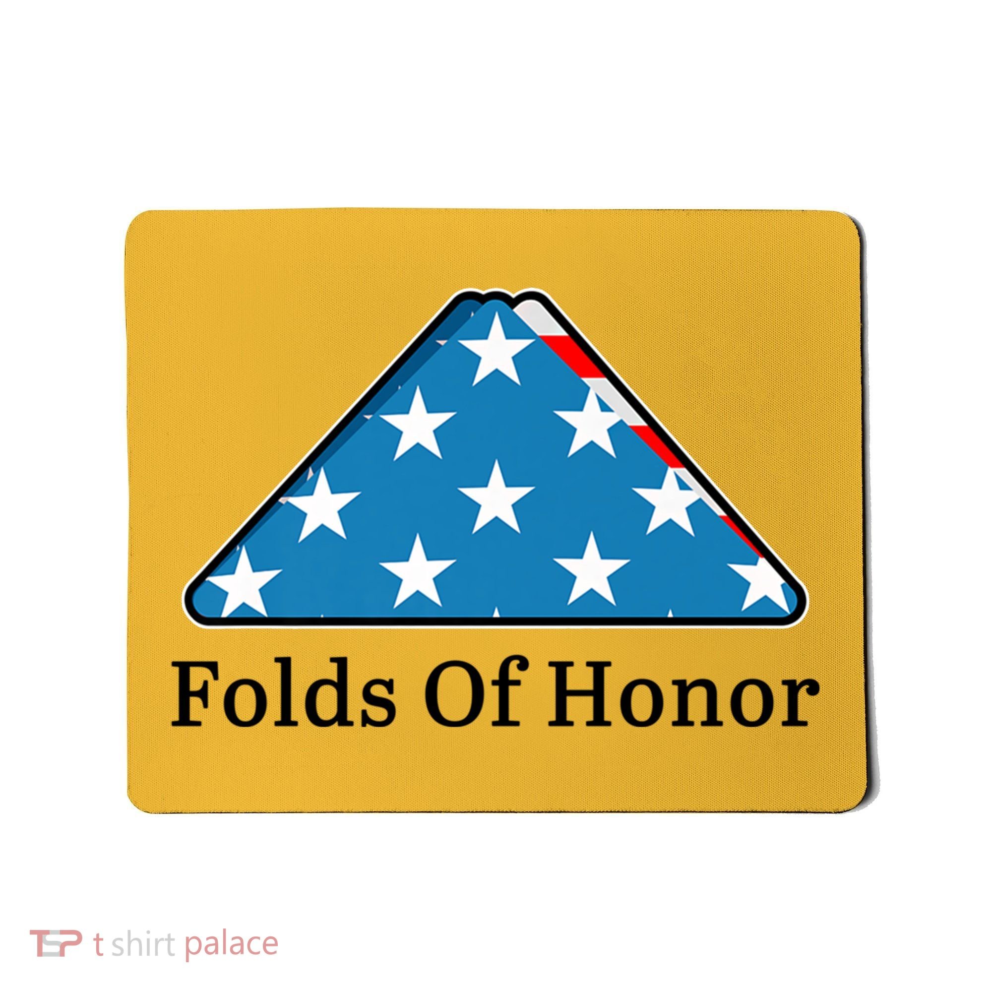 Patriotic Folds Of Honor Fallen Military First Responders Mousepad