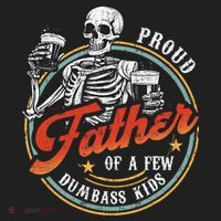 Proud Father Of A Few Dumbass Funny Dad Love Family Beanie thumb 2