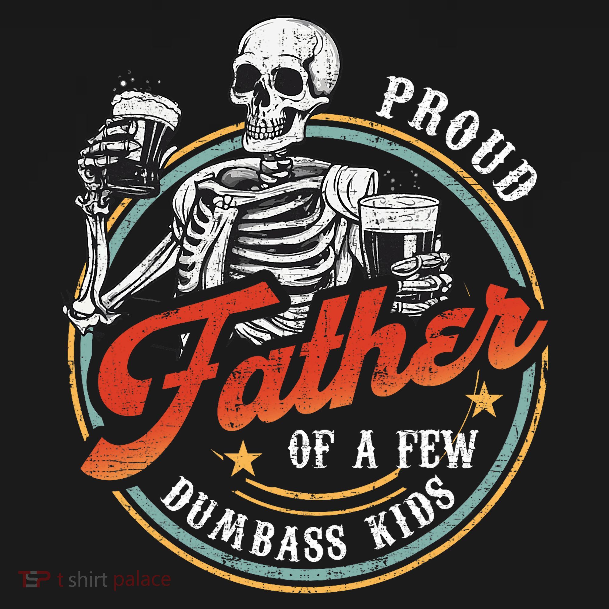 Proud Father Of A Few Dumbass Funny Dad Love Family Ornament