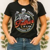 Proud Father Of A Few Dumbass Funny Dad Love Family Women's T-Shirt thumb 2