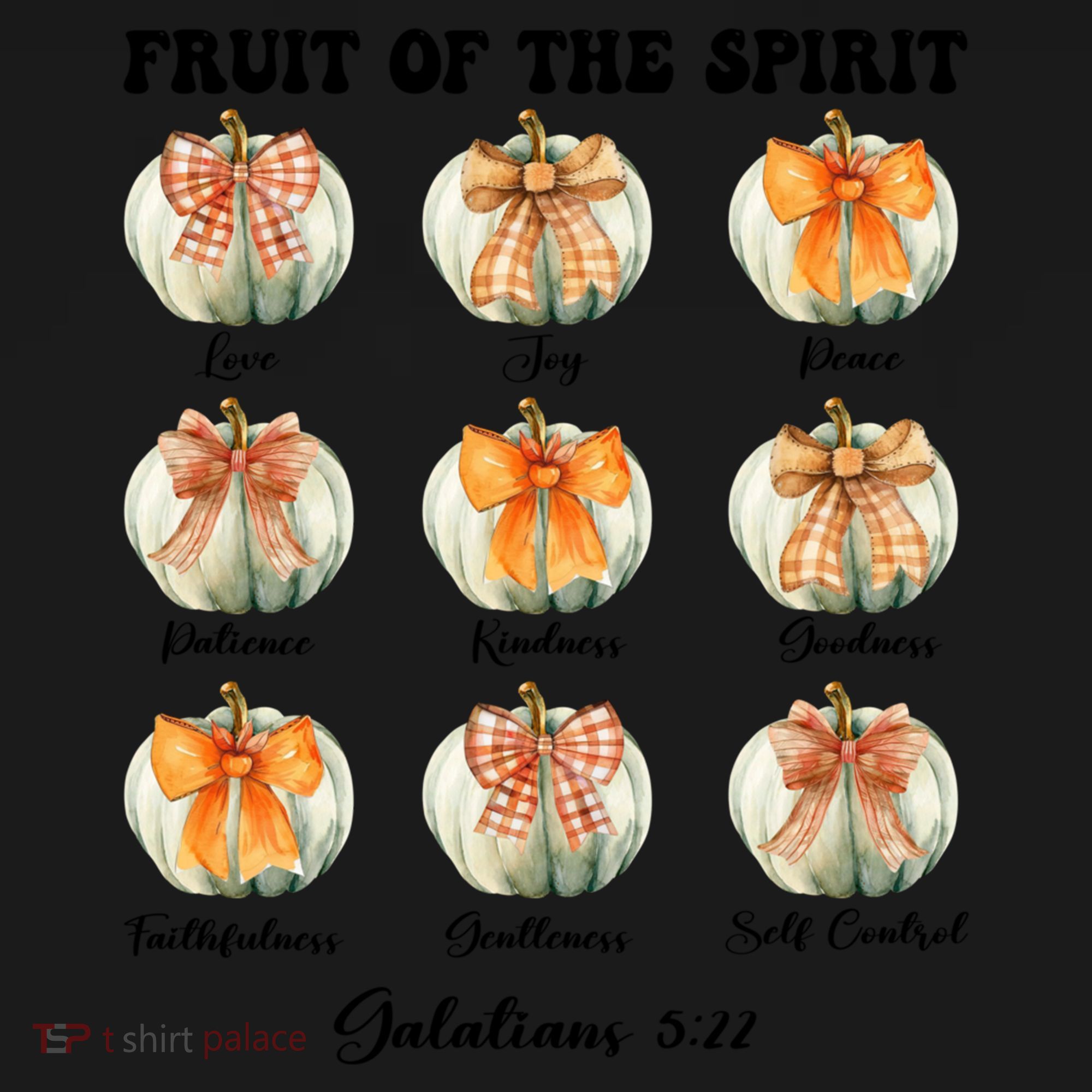 Pumpkin Fruit Of The Spirit Fall Halloween Bible Verse Coaster