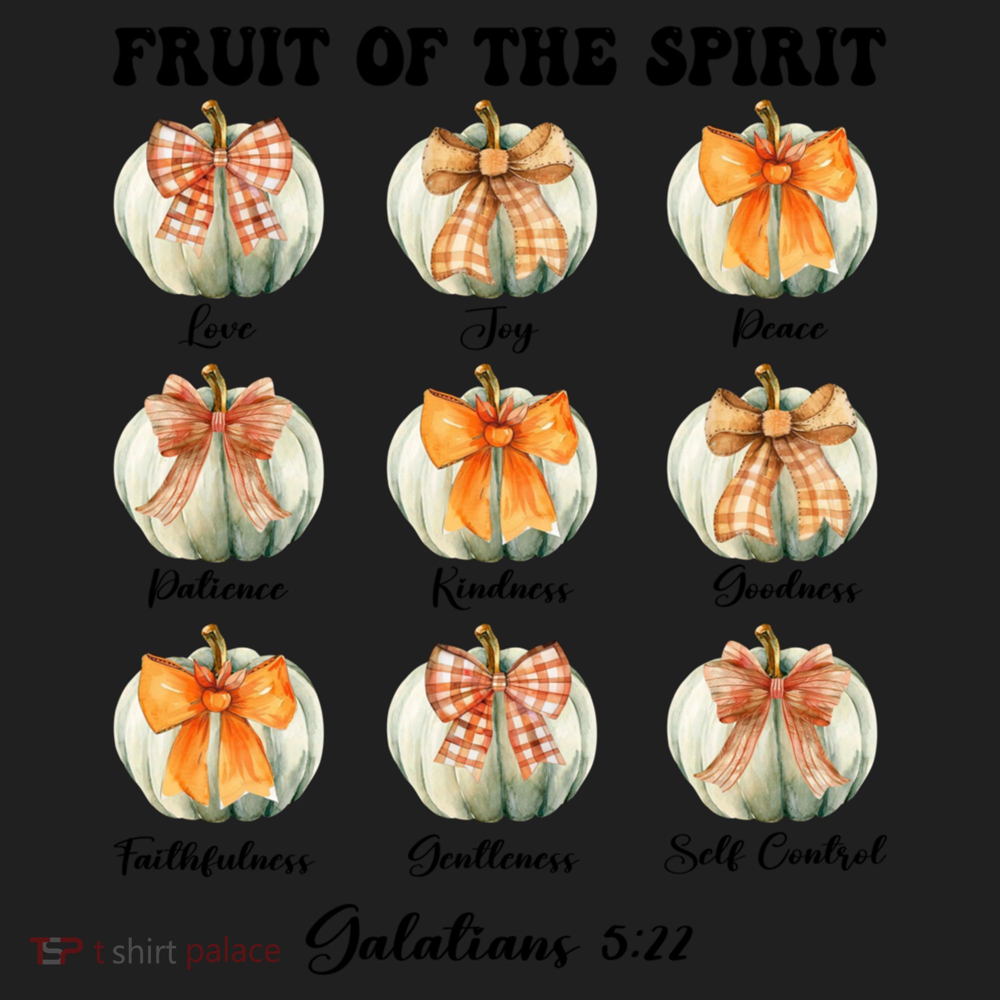 Pumpkin Fruit Of The Spirit Fall Halloween Bible Verse Hat