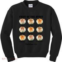 Pumpkin Fruit Of The Spirit Fall Halloween Bible Verse Kids Sweatshirt thumb 0