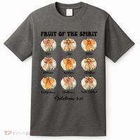 Pumpkin Fruit Of The Spirit Fall Halloween Bible Verse T-Shirt thumb 0