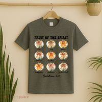Pumpkin Fruit Of The Spirit Fall Halloween Bible Verse T-Shirt thumb 2