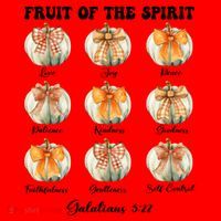 Pumpkin Fruit Of The Spirit Fall Halloween Bible Verse Santa Hat thumb 1