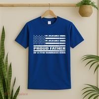 Proud Father Of A Few Dumbass Kids Usa Flag Funny Fathers Day T-Shirt thumb 2