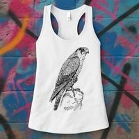 Peregrine Falcon Ornithology Falconer Bird Lover Women's Tank Top thumb 3