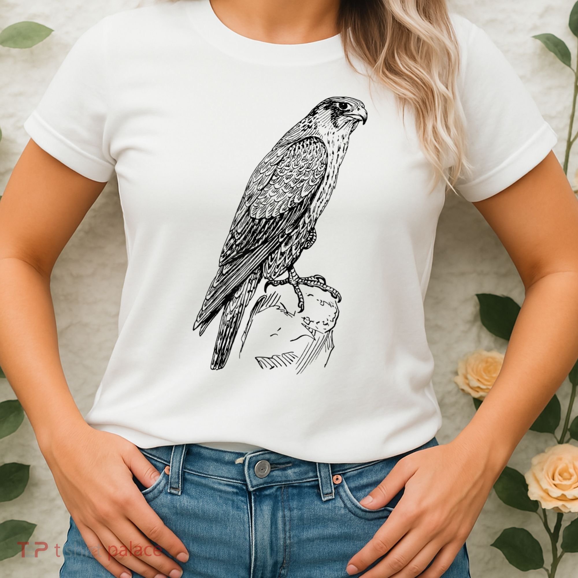 Peregrine Falcon Ornithology Falconer Bird Lover Women's T-Shirt