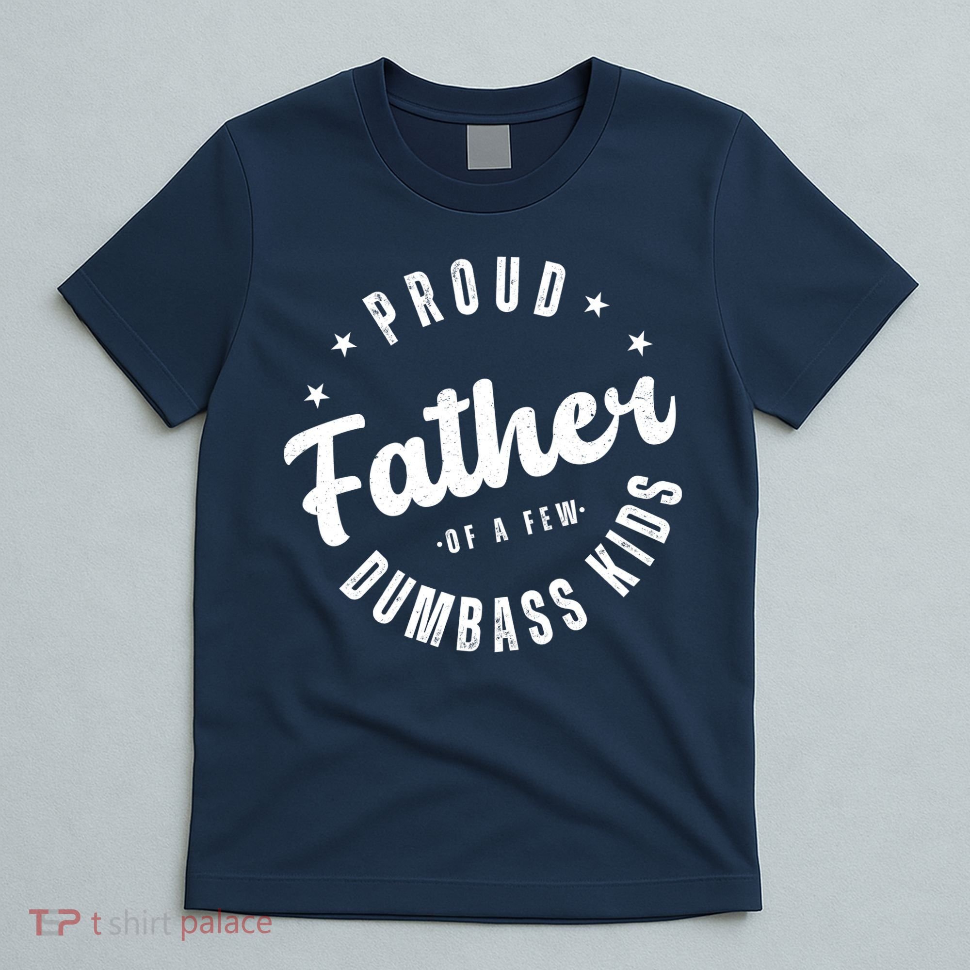 Proud Father Of A Few Dumbass Kids Funny Fathers Day T-Shirt